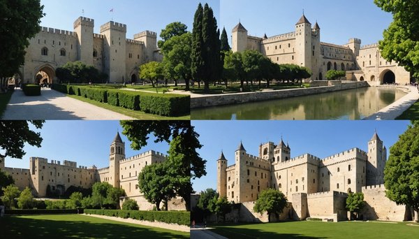 Le Palais des Papes d'Avignon à travers les saisons